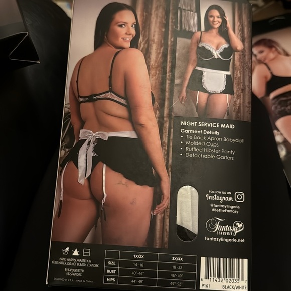 Fantasy lingerie night service maid costume set - Picture 4 of 4